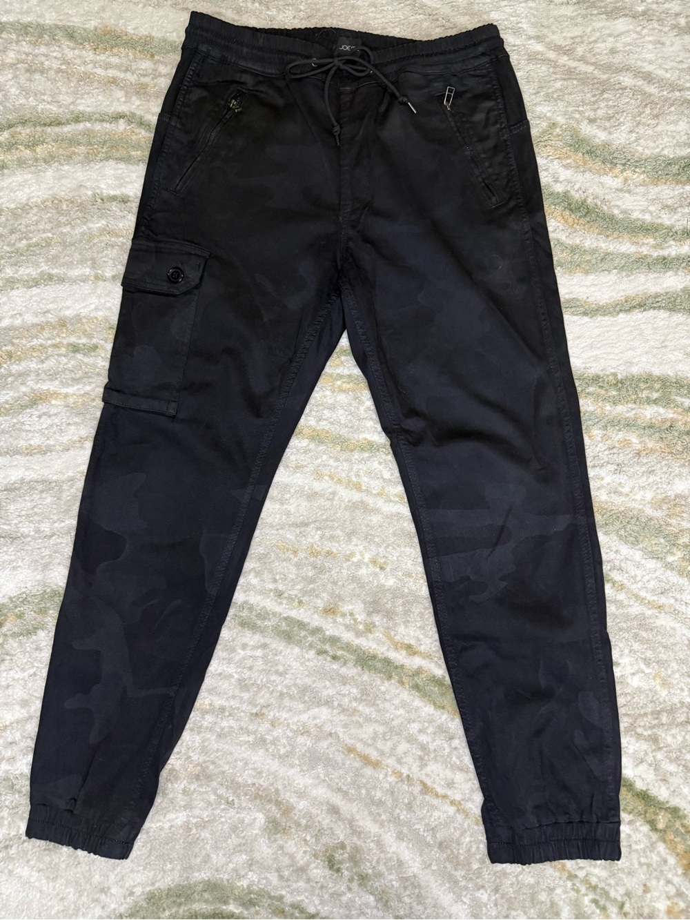 Joe's Jeans Black Camo Cargo Jogger Pants
